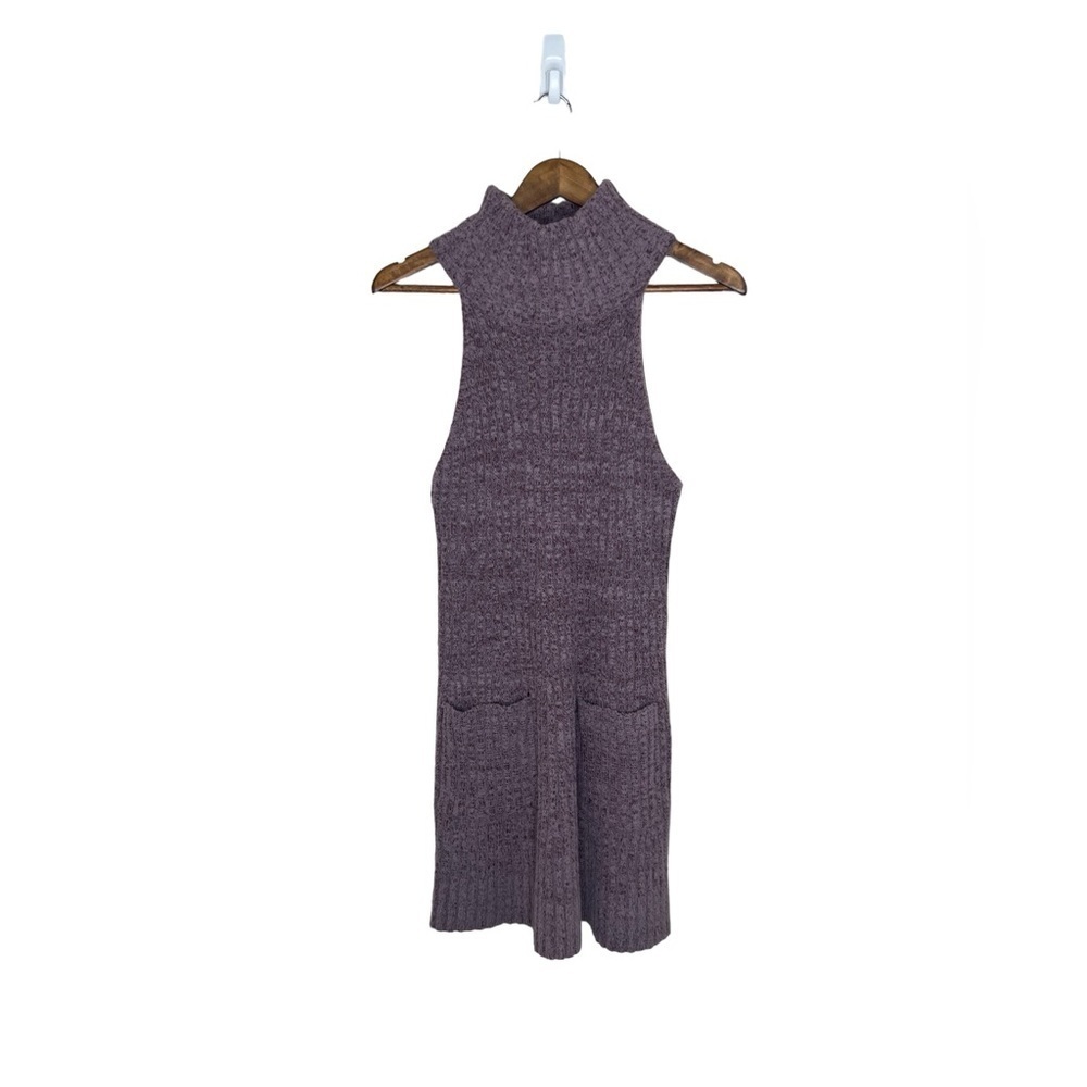 Free People Women’s Purple Claude Mockneck Mini Knit Dress - Picture 2 of 11
